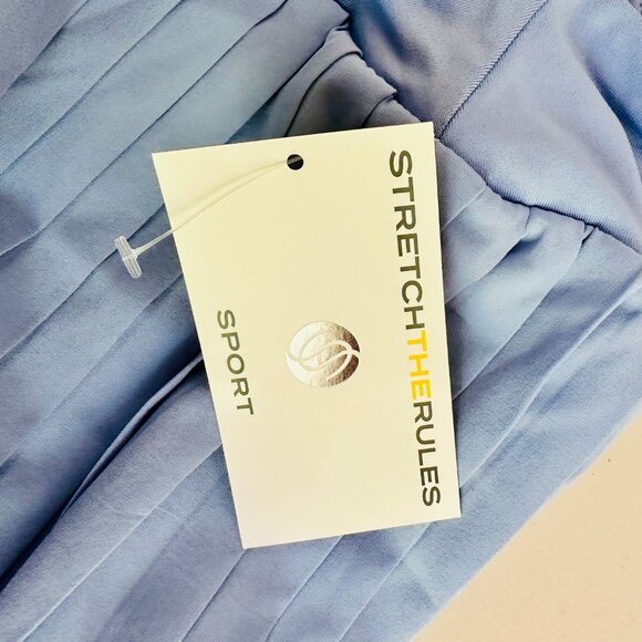 STRETCH THE RULES PLEATED GOLF SKORT SKIRT WITH UNDER SHORT BLUE - Picture 6 of 6